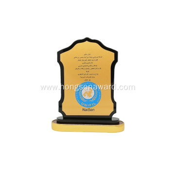 Stock Souvenir Wooden award plaque frame trophy